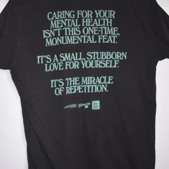 To Write Love On Her Arms Show Up For Yourself Women's Black T-Shirt - Picture 3 of 3